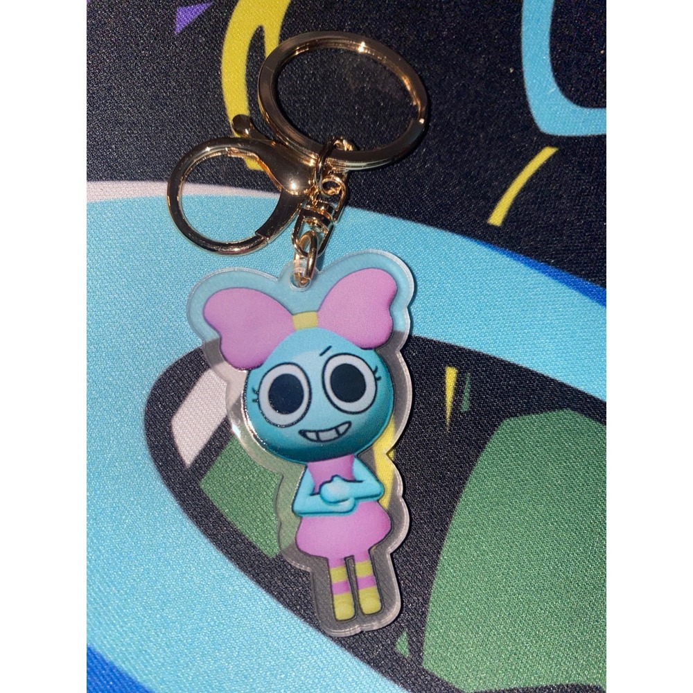 Poppy Keychain Keyring Acrylic Metal Clasp Charm‎ Dandy's World